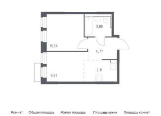 1-комнатная квартира на продажу, 32.8 м2, городской округ Красногорск, жилой комплекс Квартал Строгино, к2