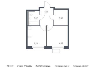 1-ком. квартира на продажу, 35.8 м2, посёлок Жилино-1, жилой комплекс Егорово Парк, к3.2, ЖК Егорово Парк