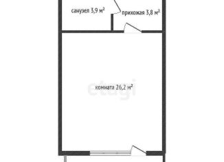 Продается квартира студия, 33.8 м2, Краснодар, улица Героя Пешкова, 3, ЖК Лиговский