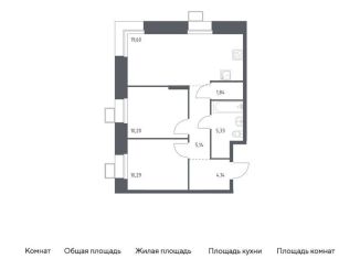 Продаю 2-комнатную квартиру, 56 м2, Москва, многофункциональный комплекс Тропарево Парк, к2.4