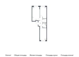 Двухкомнатная квартира на продажу, 58.1 м2, Москва, САО