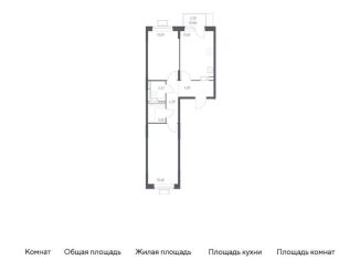 Продам двухкомнатную квартиру, 57.5 м2, Московская область, жилой комплекс Прибрежный Парк, 9.2
