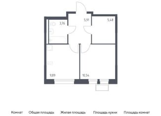 Однокомнатная квартира на продажу, 35.6 м2, Химки, жилой комплекс Квартал Ивакино, к3