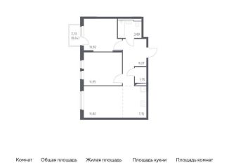 Продам двухкомнатную квартиру, 56.3 м2, село Остафьево, жилой комплекс Остафьево, к19