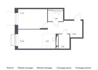 1-комнатная квартира на продажу, 51.5 м2, Московская область