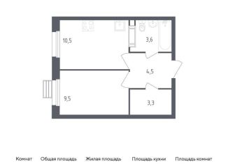Продам 1-комнатную квартиру, 31.4 м2, Москва, проспект Куприна, 36к1