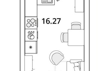 Продается квартира студия, 25.3 м2, Санкт-Петербург, метро Площадь Мужества