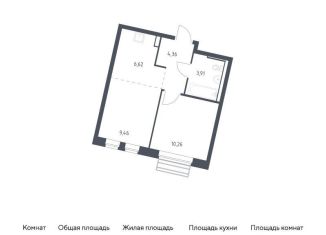 Продам 1-комнатную квартиру, 34.6 м2, село Лайково