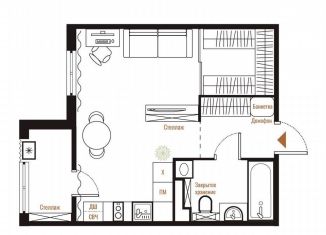 Продается квартира студия, 34.8 м2, Москва, деревня Зимёнки, 18