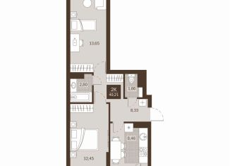 Продажа 2-комнатной квартиры, 49.2 м2, Пензенская область