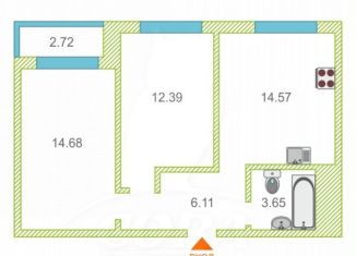 Продаю 2-комнатную квартиру, 52 м2, Тюмень, улица Новосёлов, 113, ЖК Москва