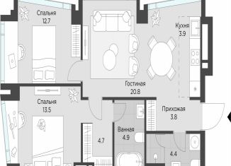 Продам 2-ком. квартиру, 69 м2, Москва, улица Василисы Кожиной, вл25/1, район Филёвский Парк