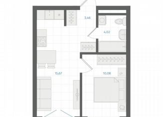 Продается 1-комнатная квартира, 33.7 м2, Екатеринбург, Ленинский район