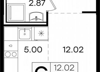 Продам квартиру студию, 23.8 м2, городской округ Нижний Новгород