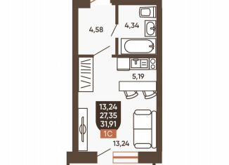 Продам 1-ком. квартиру, 31.9 м2, Новосибирск, Новоуральская улица, 10, Калининский район