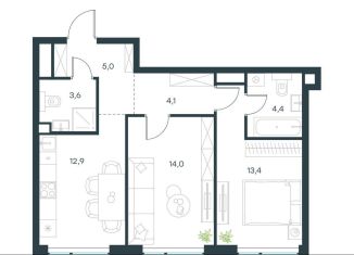 Продается 2-ком. квартира, 57.4 м2, Москва, метро Мичуринский проспект