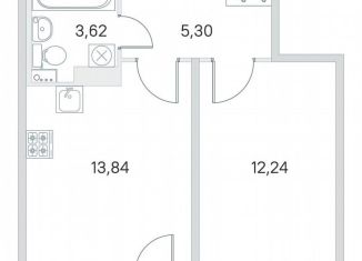 1-ком. квартира на продажу, 36.6 м2, посёлок Стрельна, ЖК Любоград