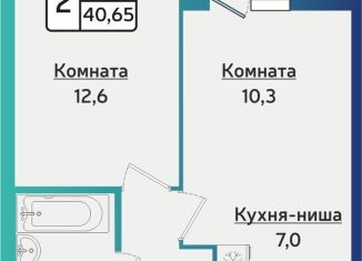 Продажа 2-ком. квартиры, 40.7 м2, Удмуртия, Южная улица