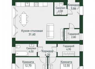 Продажа 3-комнатной квартиры, 82 м2, посёлок Западный, Спортивная улица, 20