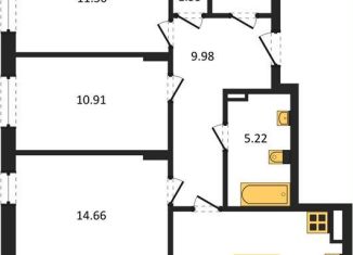 Продам 3-ком. квартиру, 73.4 м2, Воронеж, Левобережный район, Ленинский проспект, 108А