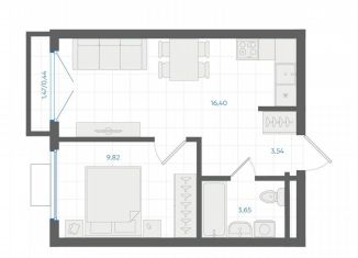 Продажа 1-комнатной квартиры, 33.9 м2, Екатеринбург