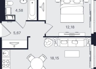 Продам 2-ком. квартиру, 40.6 м2, Санкт-Петербург, проспект Большевиков, уч3, Невский район