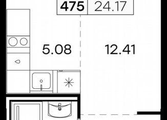 Продам квартиру студию, 24.2 м2, городской округ Нижний Новгород