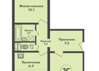 3-ком. квартира на продажу, 67.4 м2, Новосибирск, улица Объединения, 4