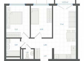 Продажа 2-ком. квартиры, 52.2 м2, Екатеринбург