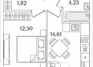 Продается однокомнатная квартира, 38.3 м2, Санкт-Петербург, Невский район, Октябрьская набережная, 116