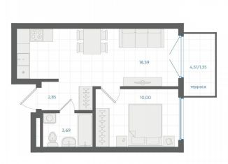 Продается однокомнатная квартира, 36.3 м2, Екатеринбург, Ленинский район