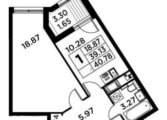 Продаю 1-ком. квартиру, 40.8 м2, Санкт-Петербург, Красногвардейский район, проспект Энергетиков, 2к1