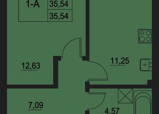 Продам однокомнатную квартиру, 35.5 м2, Казань