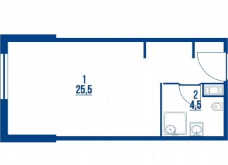 Продается квартира студия, 30 м2, Санкт-Петербург, муниципальный округ Гагаринское, Витебский проспект, 99к1