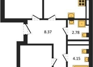 Продам трехкомнатную квартиру, 75 м2, Калининград