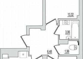 Продается двухкомнатная квартира, 54.6 м2, Псков, Линейная улица, 85, ЖК Смарт-квартал