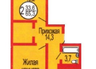 Продажа 2-ком. квартиры, 65.3 м2, Оренбург, улица Эссена, 12, ЖК Дубки