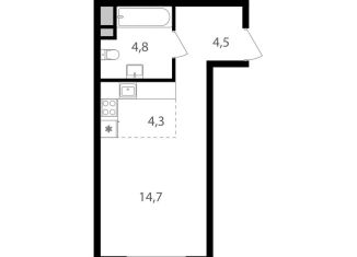 Продается квартира студия, 28.3 м2, Москва, Михалковская улица, 48