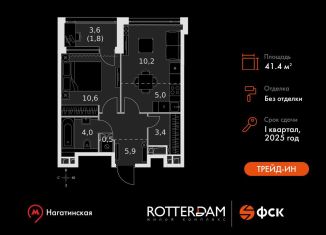 2-комнатная квартира на продажу, 41.4 м2, Москва, район Нагатино-Садовники, Варшавское шоссе, 37к4