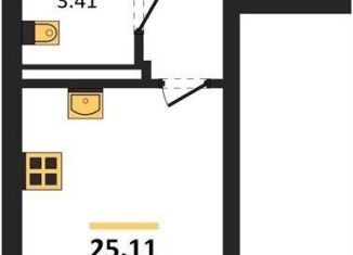 Продаю квартиру студию, 25.1 м2, Воронеж, Коминтерновский район, Московский проспект, 66