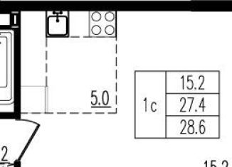 Продается квартира студия, 28.6 м2, деревня Пирогово, ЖК Пироговская Ривьера, улица Ильинского, 8