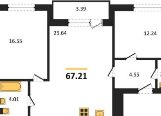 Продаю 2-ком. квартиру, 67.2 м2, Калининград, Ленинградский район