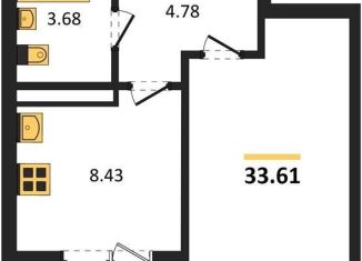 Продаю 1-комнатную квартиру, 33.6 м2, Воронеж, Коминтерновский район, улица Славы, 7