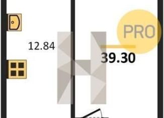 Продается однокомнатная квартира, 39.3 м2, Ростов-на-Дону, улица Ларина, 45с11