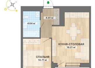 Продам 1-комнатную квартиру, 42 м2, Екатеринбург, метро Проспект Космонавтов, улица Кузнецова