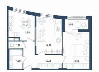 Продажа 2-ком. квартиры, 60.1 м2, Сестрорецк