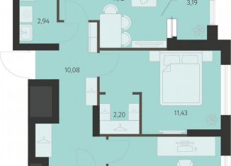 2-комнатная квартира на продажу, 54.6 м2, Свердловская область