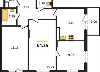 Продажа 3-комнатной квартиры, 64.2 м2, Воронеж