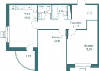 Продам 2-ком. квартиру, 82 м2, Одинцово, ЖК Одинбург