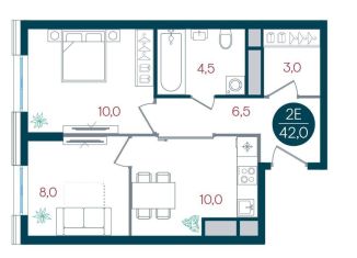 Продаю 2-ком. квартиру, 42 м2, Москва, метро Кантемировская